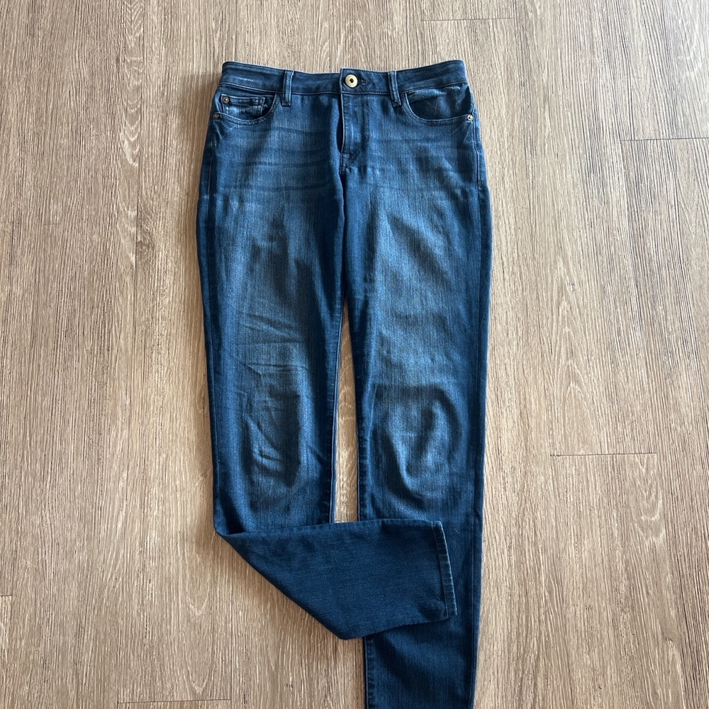 DL1961 Danny Skinny Jeans Dark Wash 28 Mid Rise Stretch.
